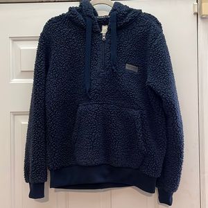 Simply Southern Sherpa hoodie, large, navy blue